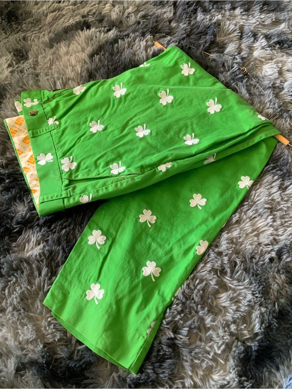 Loudmouth Golf Shamrocks Green Shamrock-Embroidered Men’s Pants